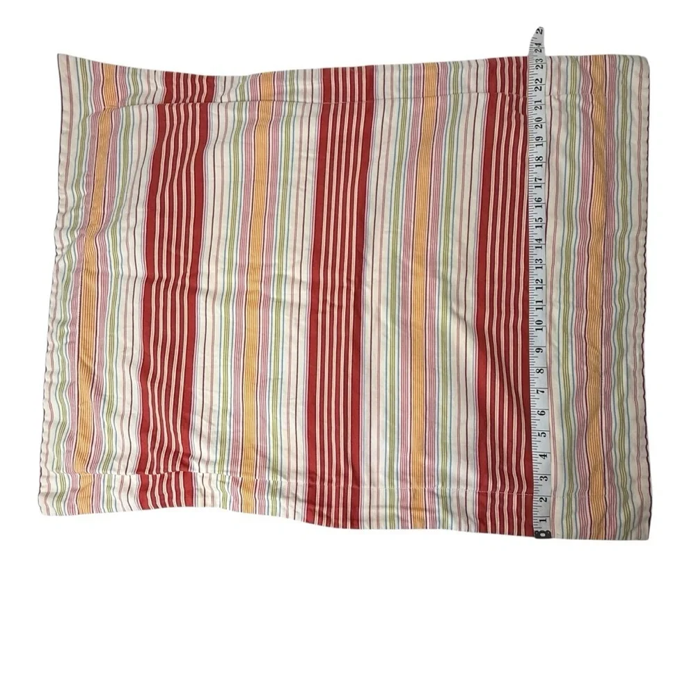 Pottery Barn Libby Red Stripe Pillow Sham Standard CottageCore Farmhouse Coastal